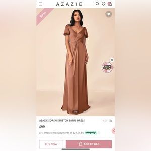 Azazie Satin Bridesmaid Dress